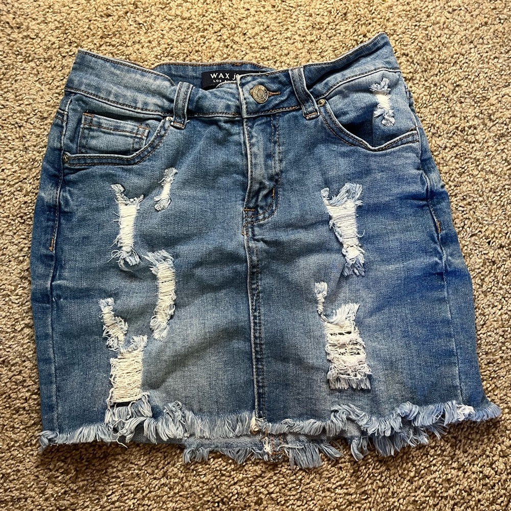 Mini jean skirt